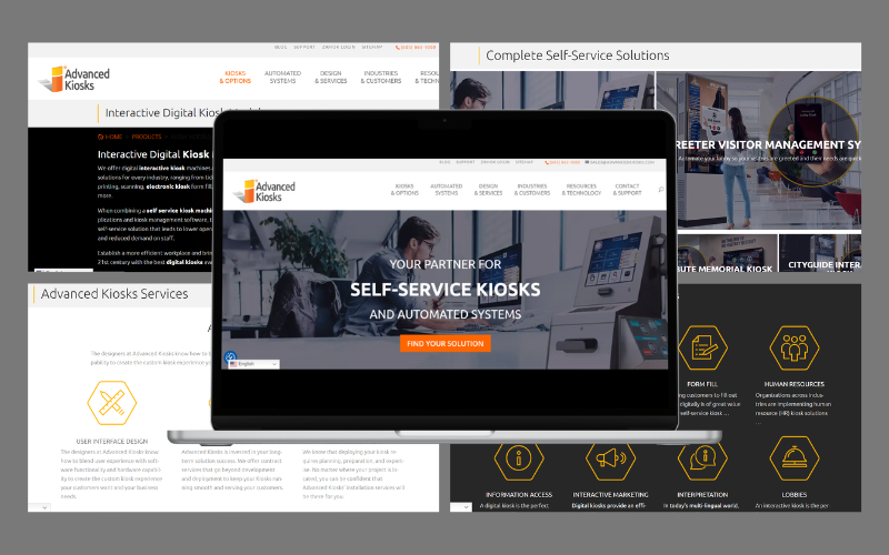 Advanced Kiosks Website - Custom Kiosk Manufacturers