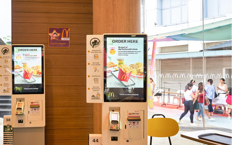 Features in a Restaurant Self-Ordering Kiosk