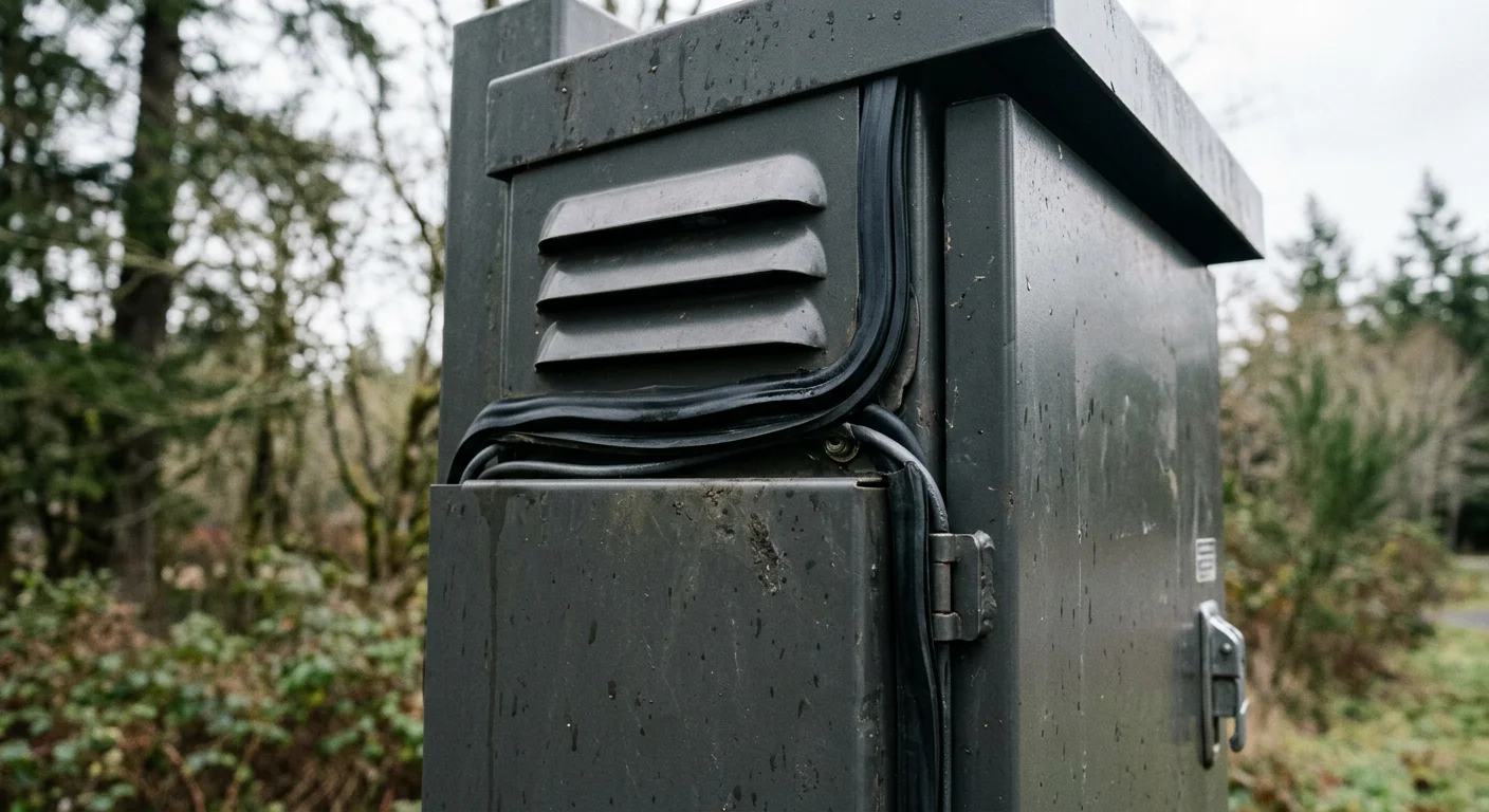 Close-up of IP65 outdoor kiosk enclosure gasket and sealing detail